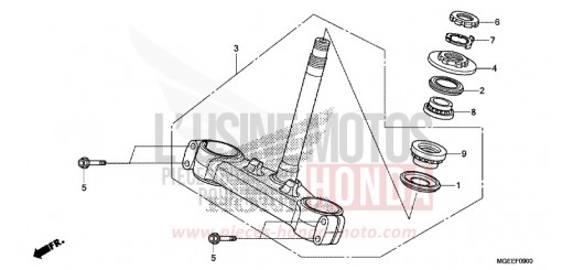 TIGE DE DIRECTION VFR1200FF de 2015